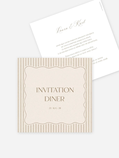 Carton d'invitation Nos serments