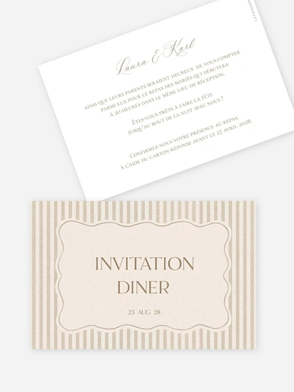 Carton d'invitation Nos serments