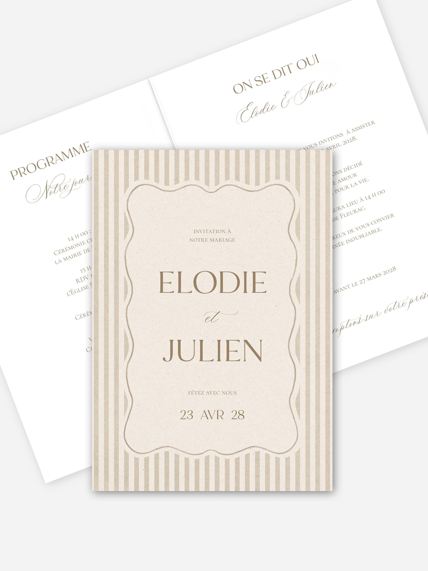 Faire-part de mariage Nos serments