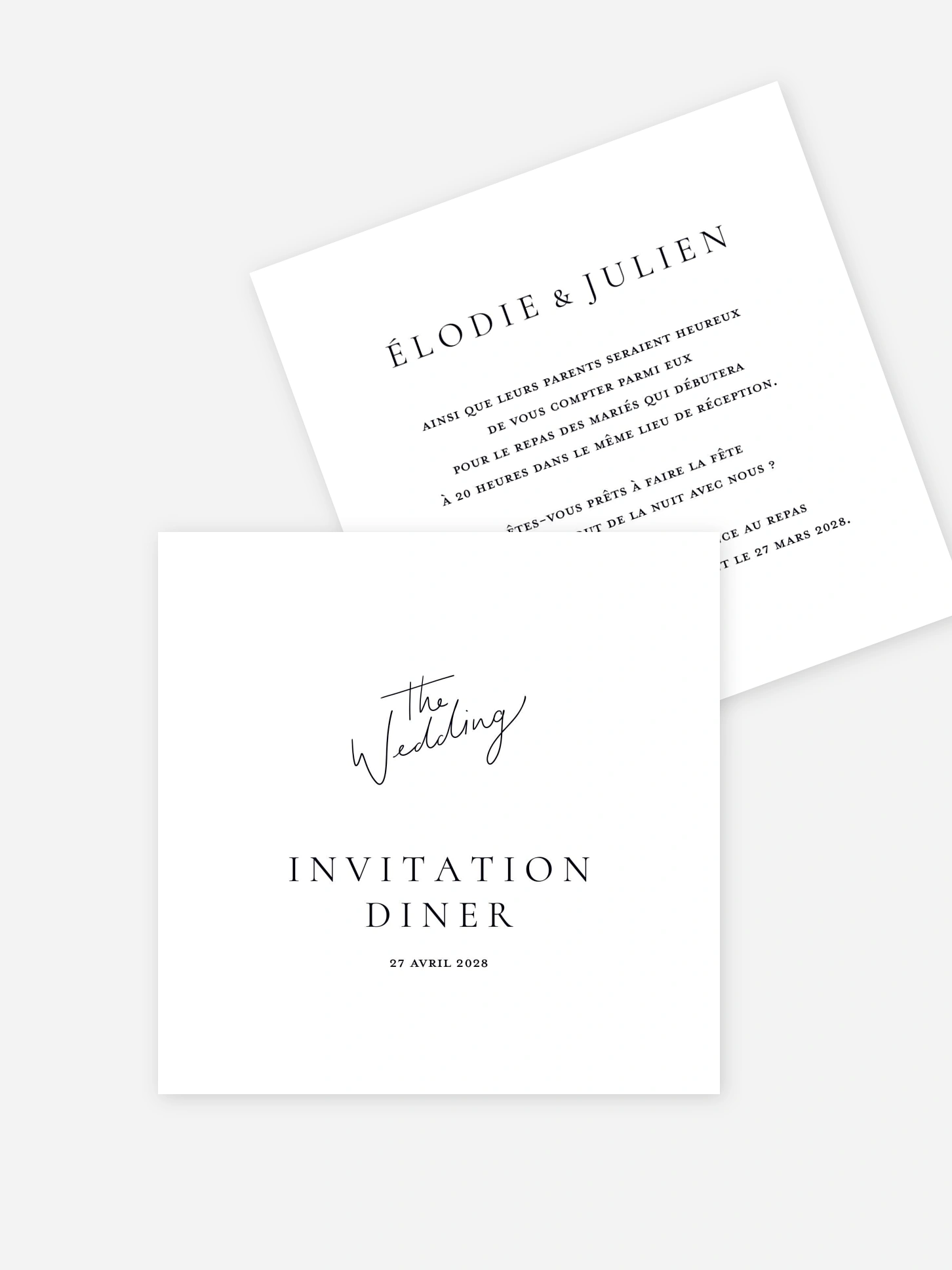 Carton d'invitation Amour tendre