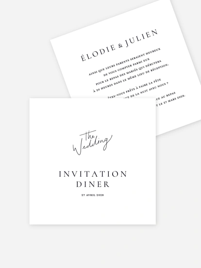 Carton d'invitation Amour tendre