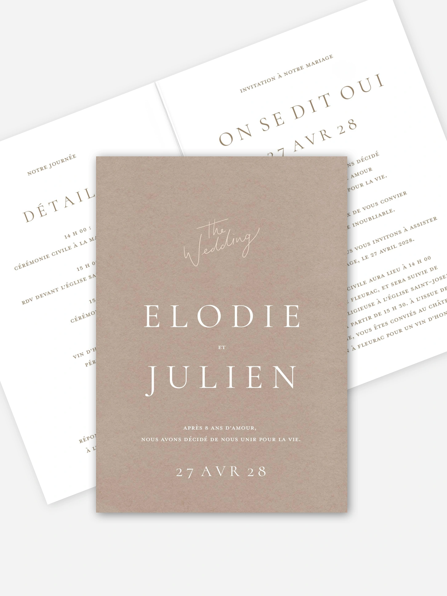 Faire-part de mariage Amour tendre