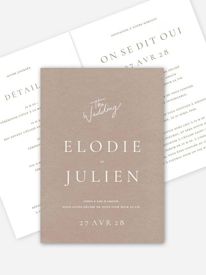 Faire-part de mariage Amour tendre