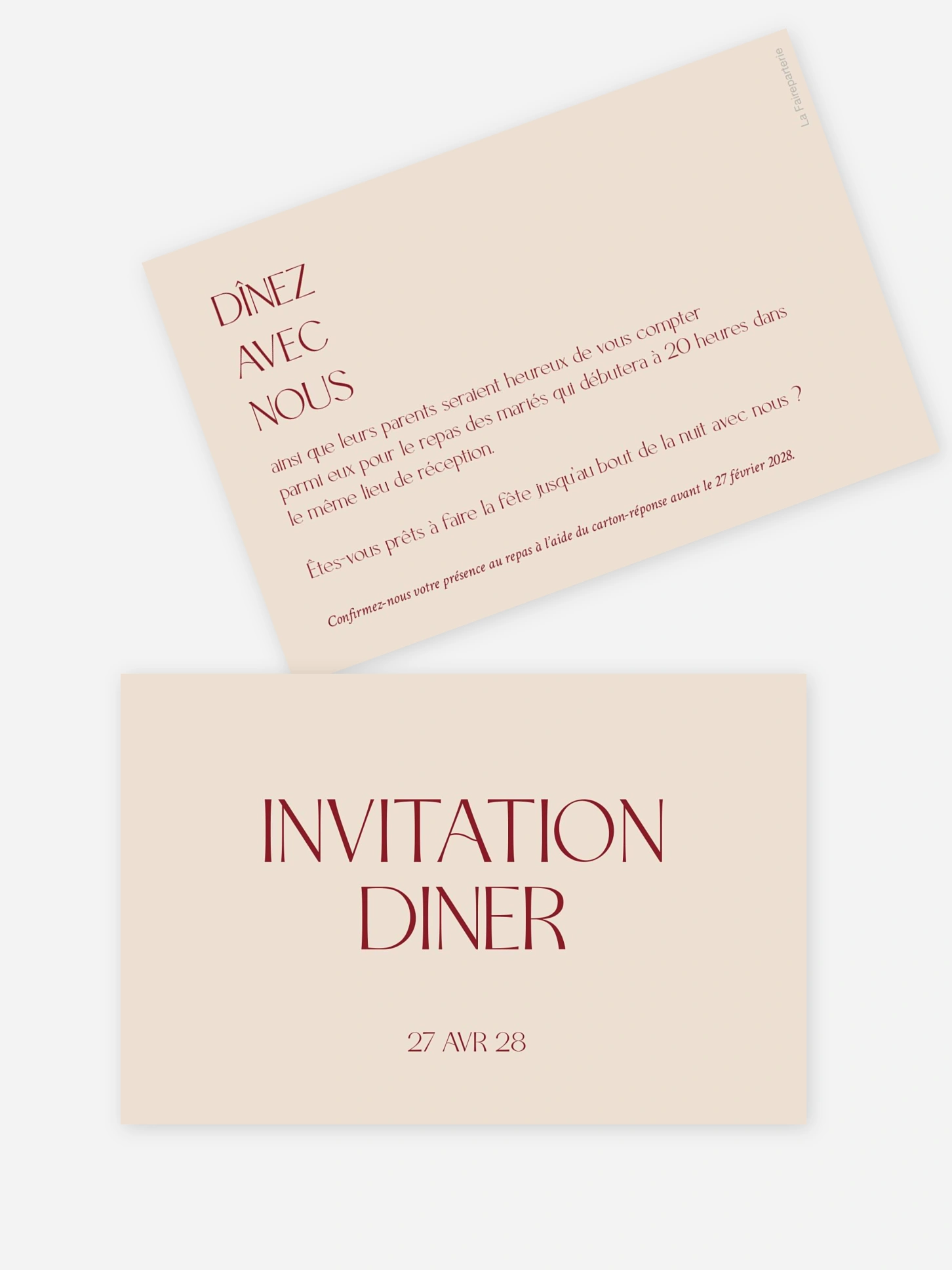 Carton d'invitation Jour de rêve