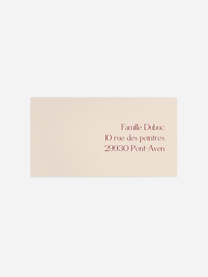 Étiquette destinataire mariage Jour de rêve