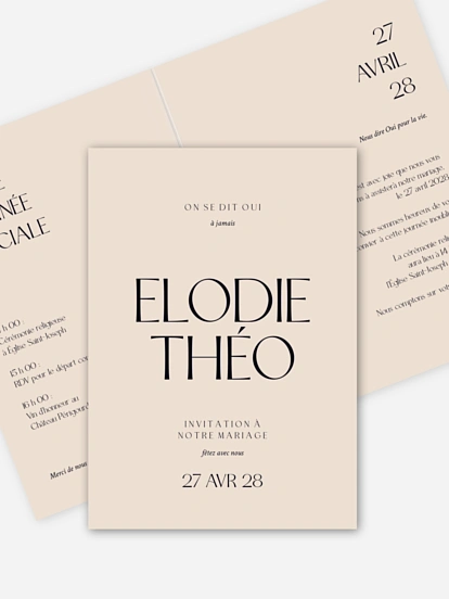 Faire-part de mariage Jour de rêve 