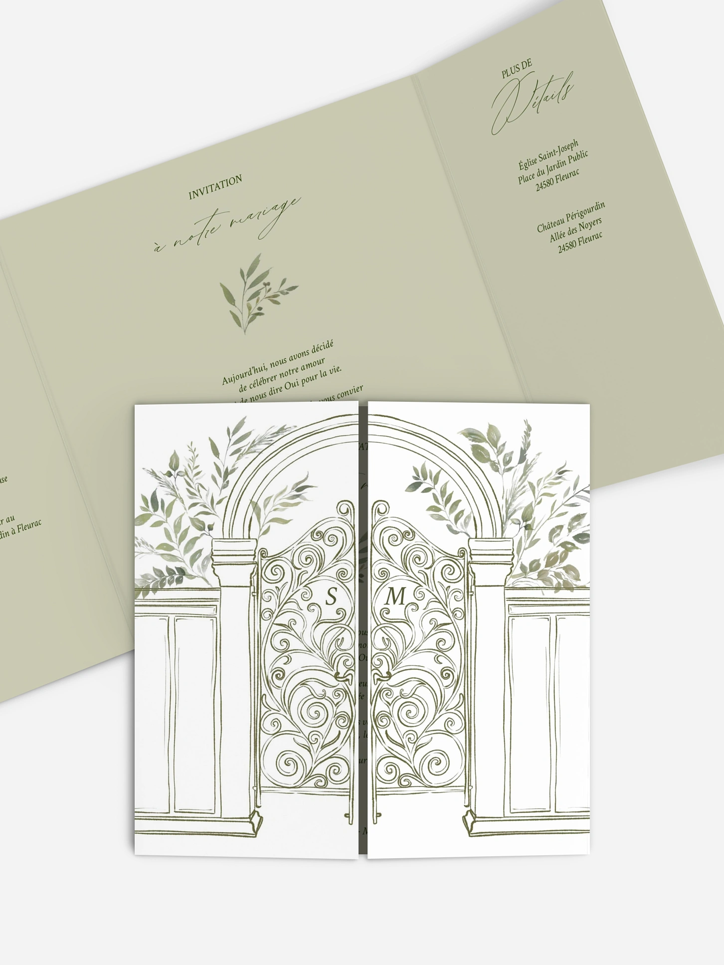 Faire-part de mariage Porte botanique