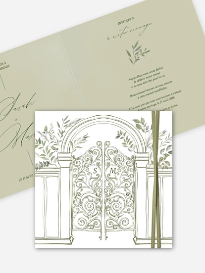 Faire-part de mariage Porte botanique