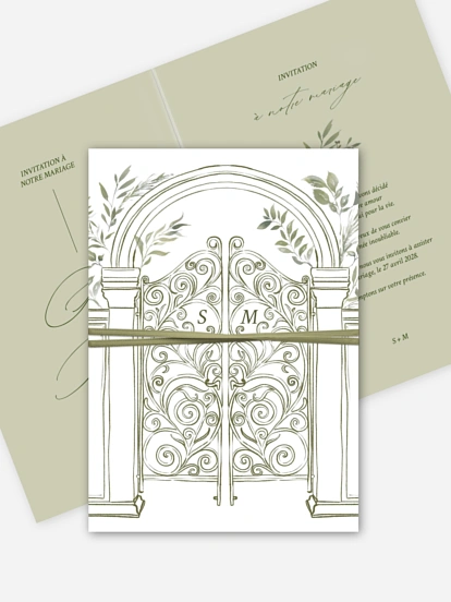 Faire-part de mariage Porte botanique