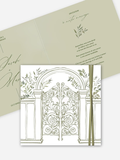 Faire-part de mariage Porte botanique