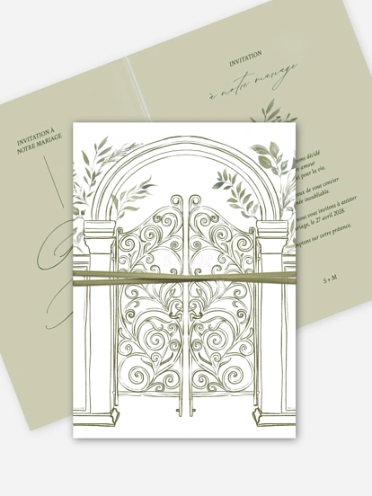 Faire-part de mariage Porte botanique