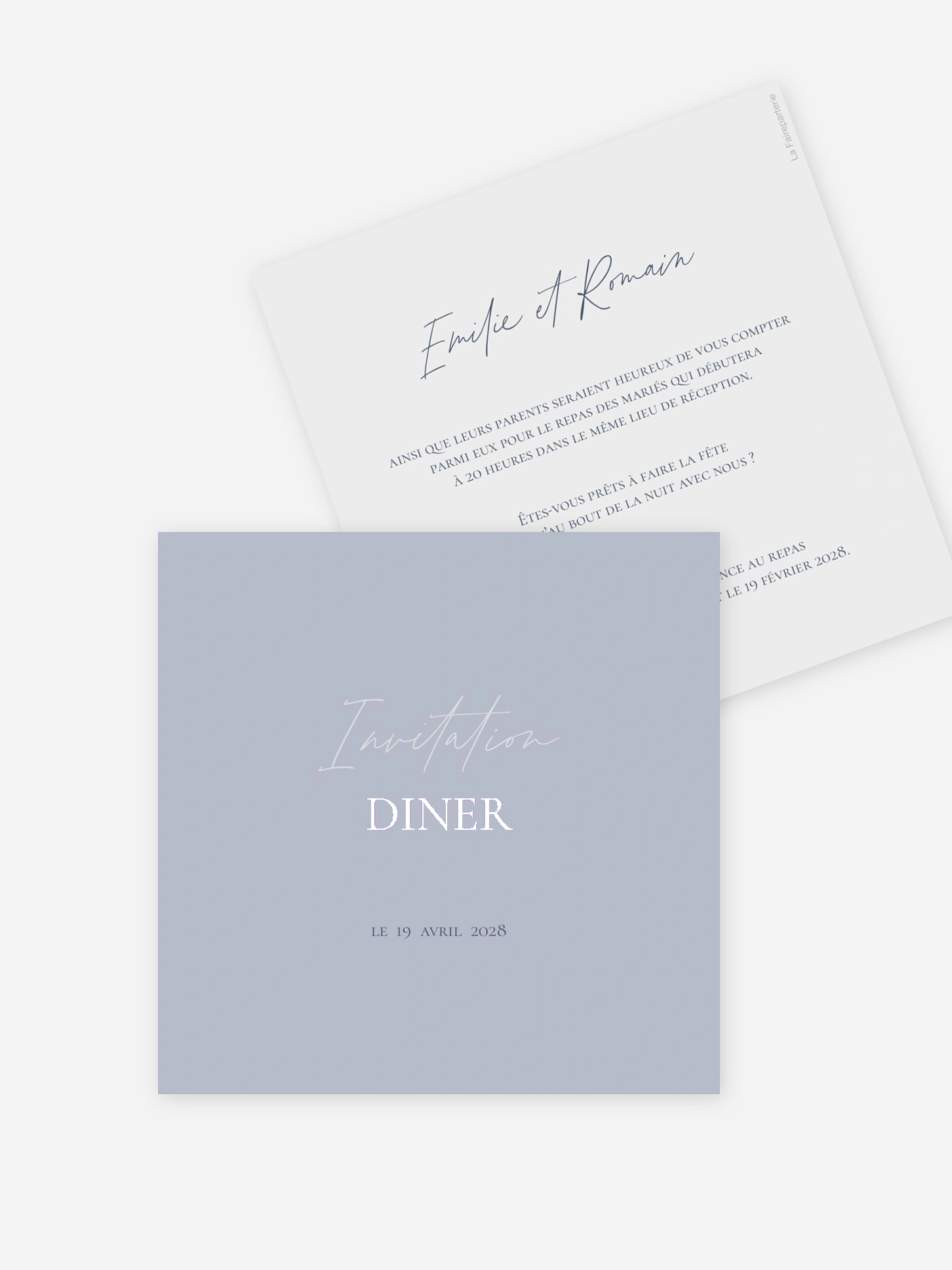 Carton d'invitation Tendre Promesse
