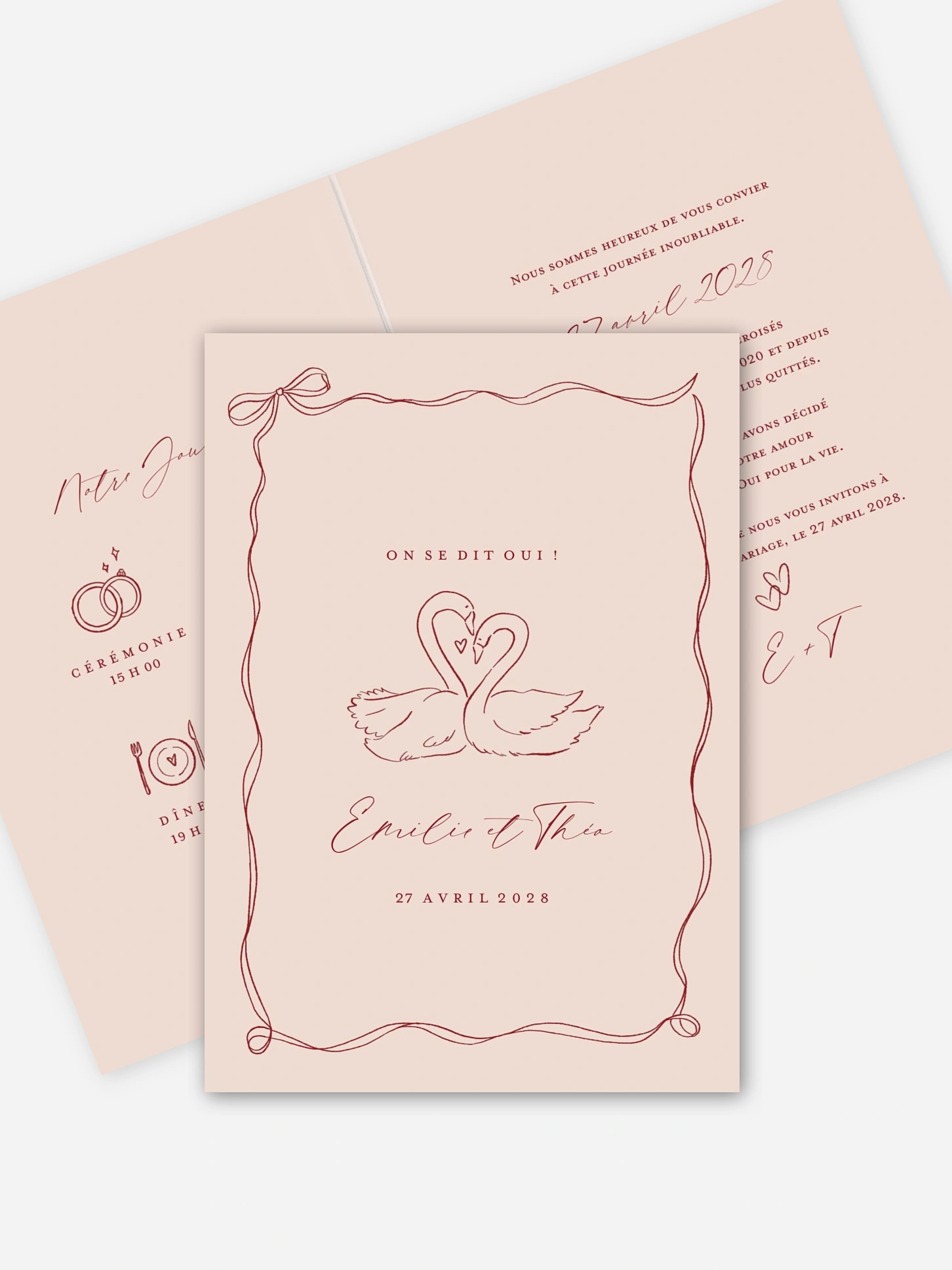 Faire-part de mariage Éternellement