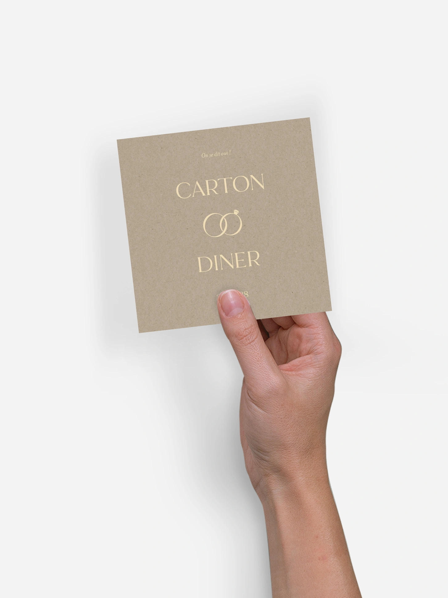 Carton d'invitation Romance classique