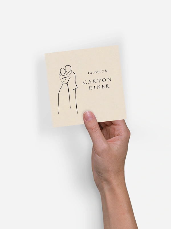 Carton d'invitation Les amoureux
