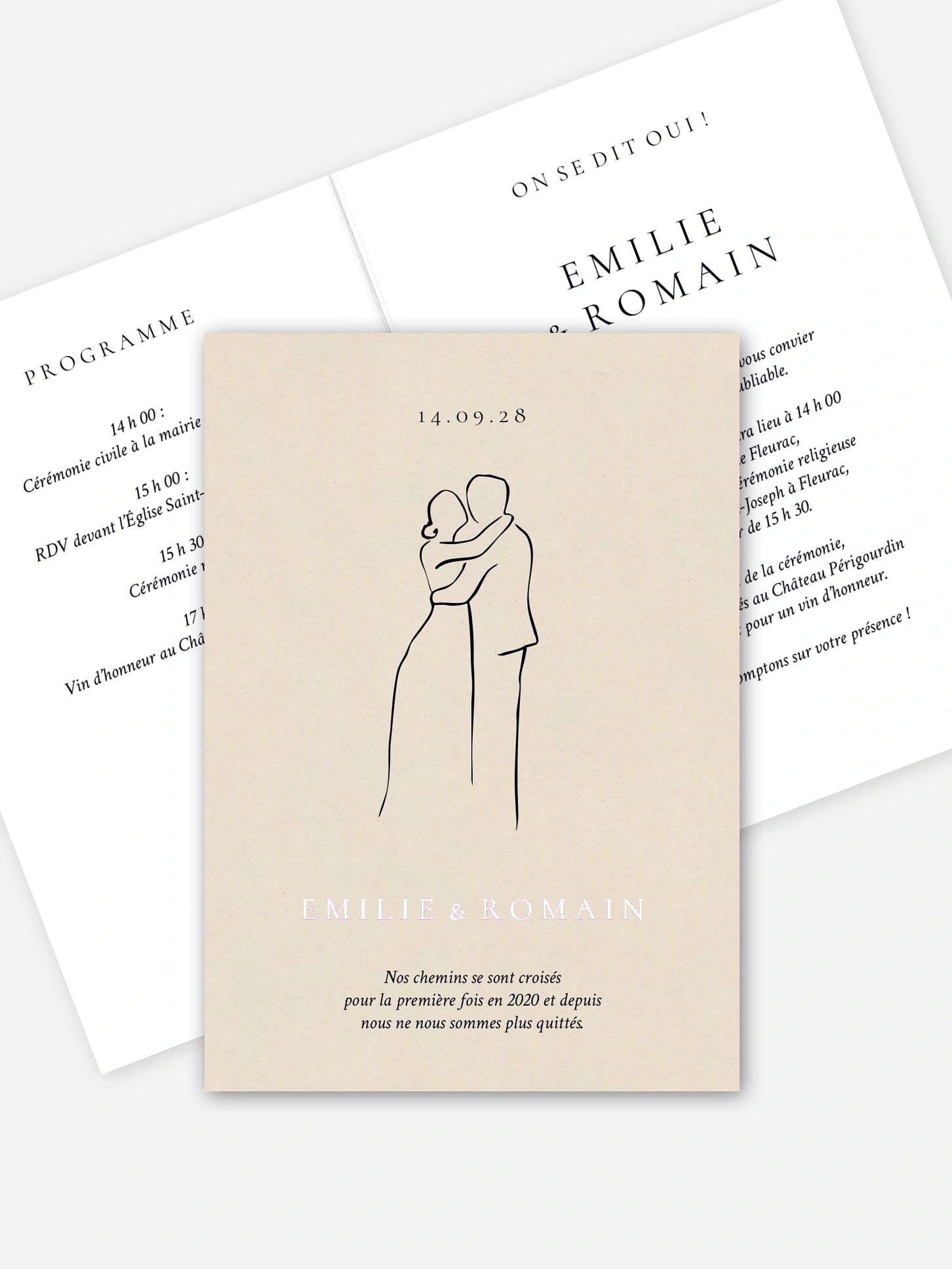 Faire-part de mariage Les amoureux