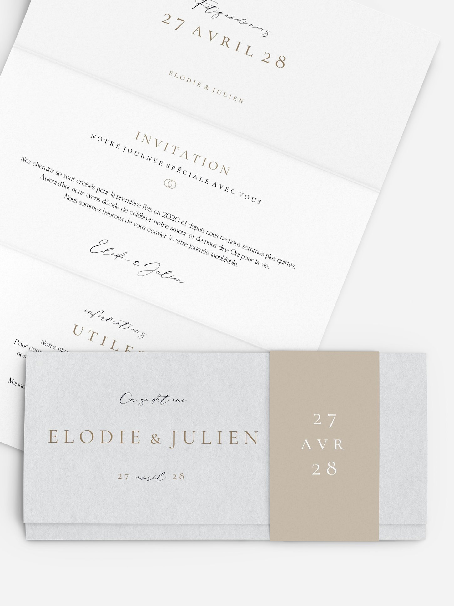 Faire-part de mariage Poésie du cœur
