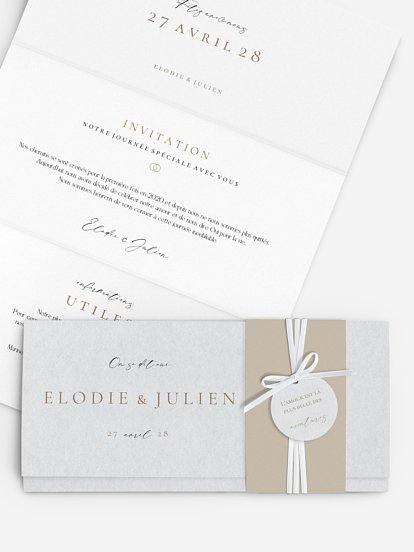 Faire-part de mariage Poésie du cœur