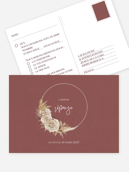 Carton réponse Terracotta Lovers