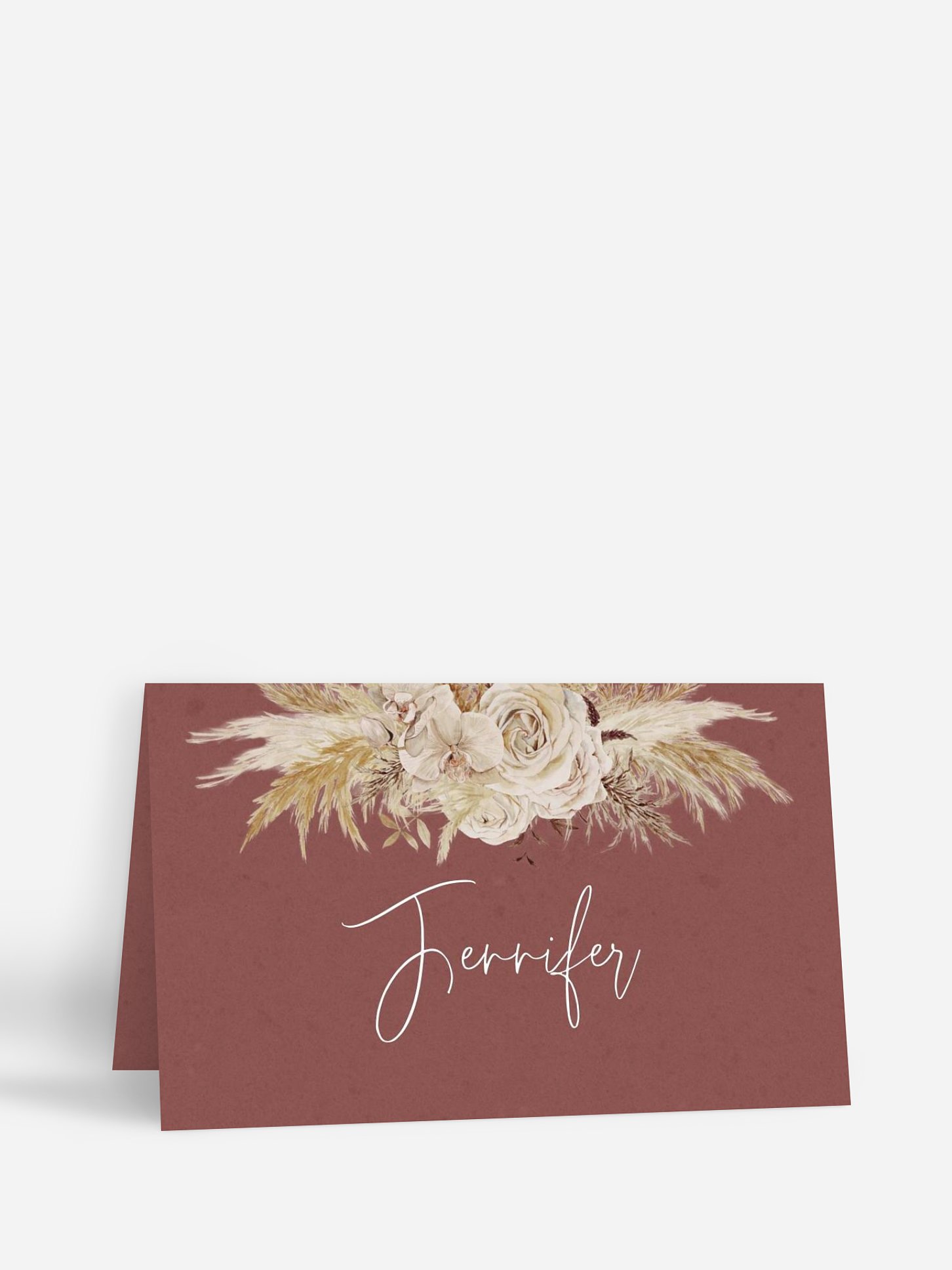 Marque-place mariage Terracotta Lovers