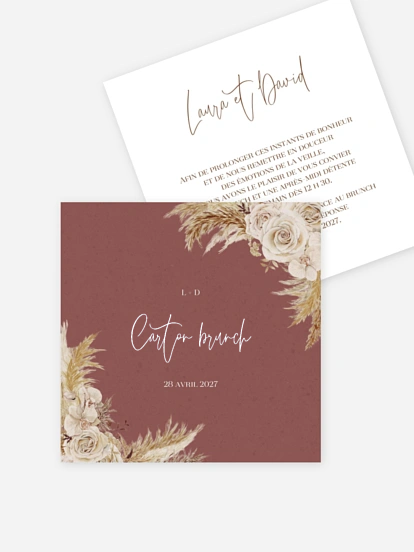 Carte brunch Terracotta Lovers