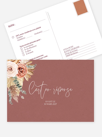 Carton réponse Esprit bohémien
