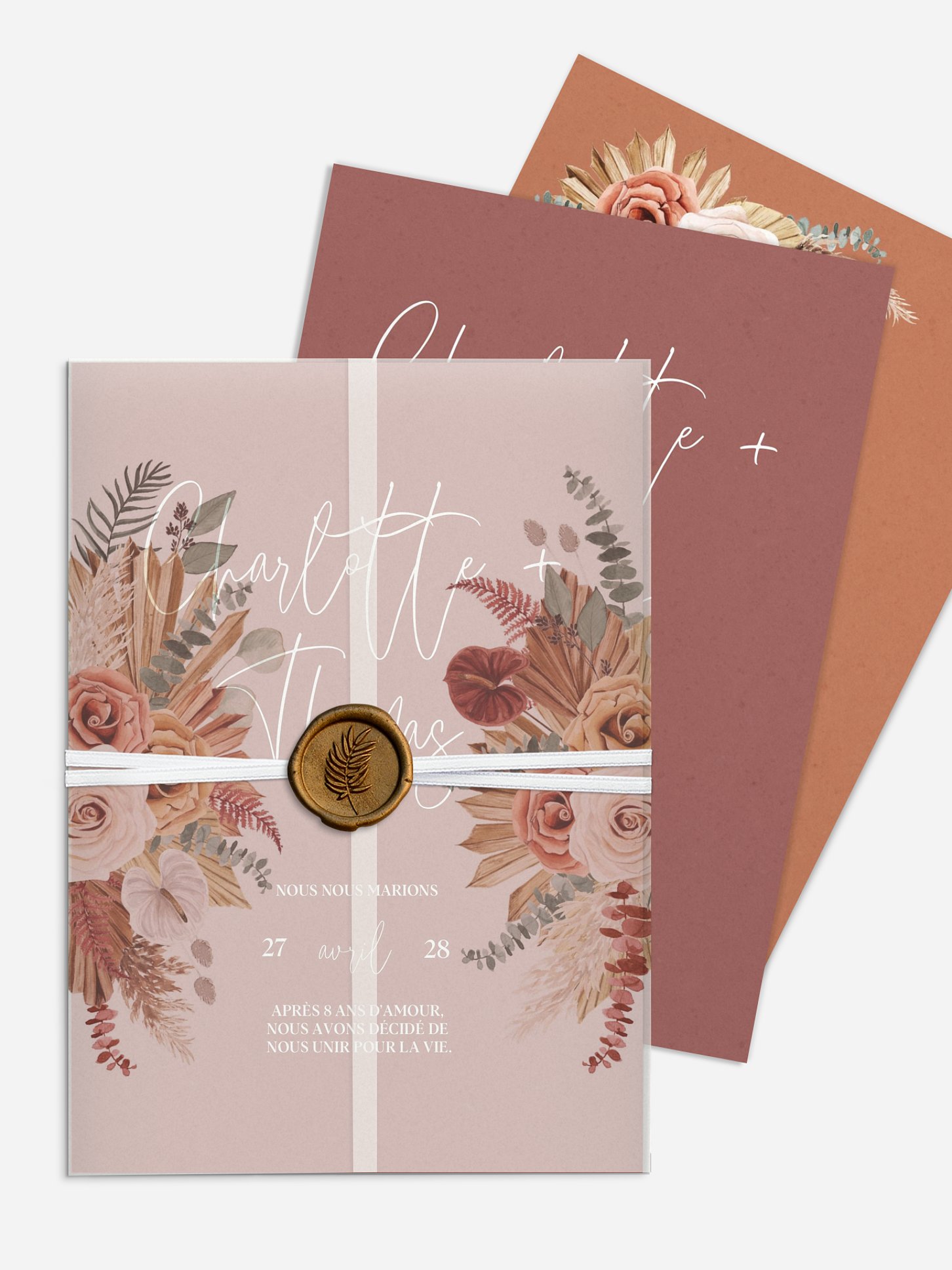 Faire-part de mariage Esprit bohémien