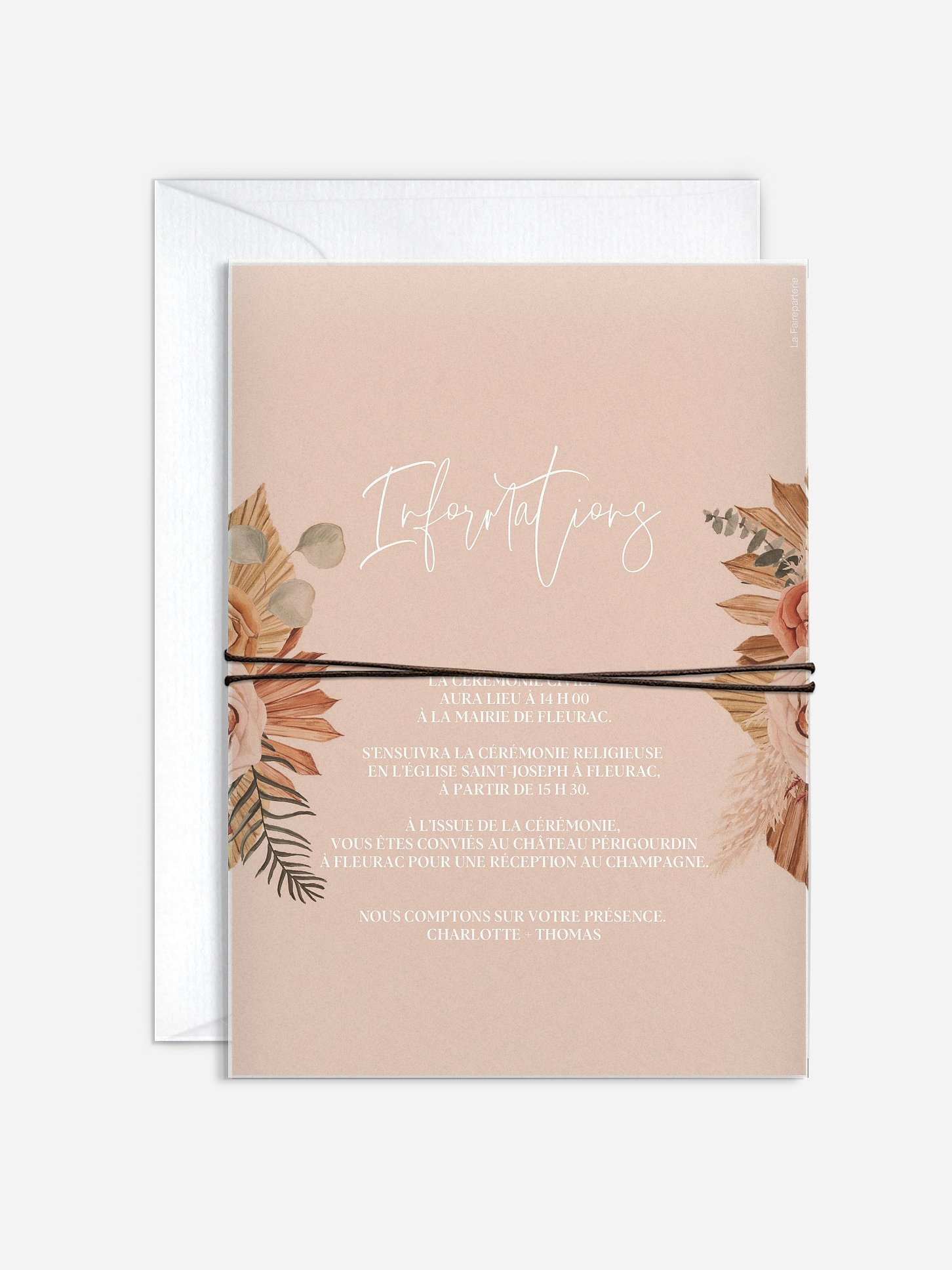 Faire-part de mariage Esprit bohémien