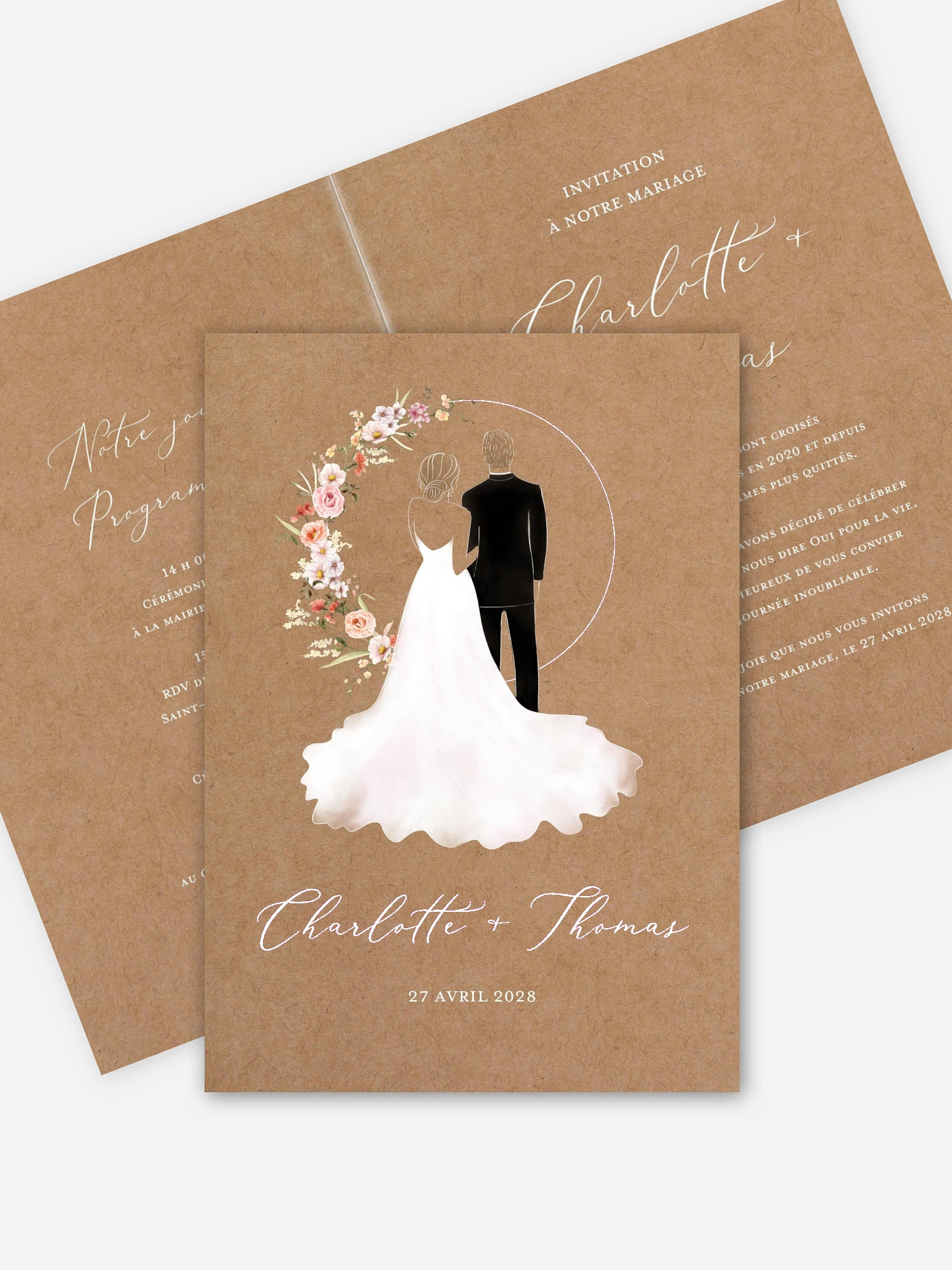 Faire-part de mariage Portrait poétique
