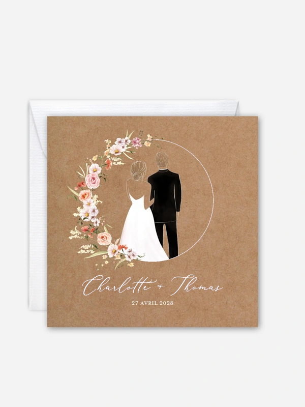 Faire-part de mariage Portrait poétique