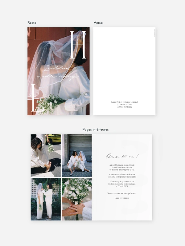 Faire-part de mariage À jamais
