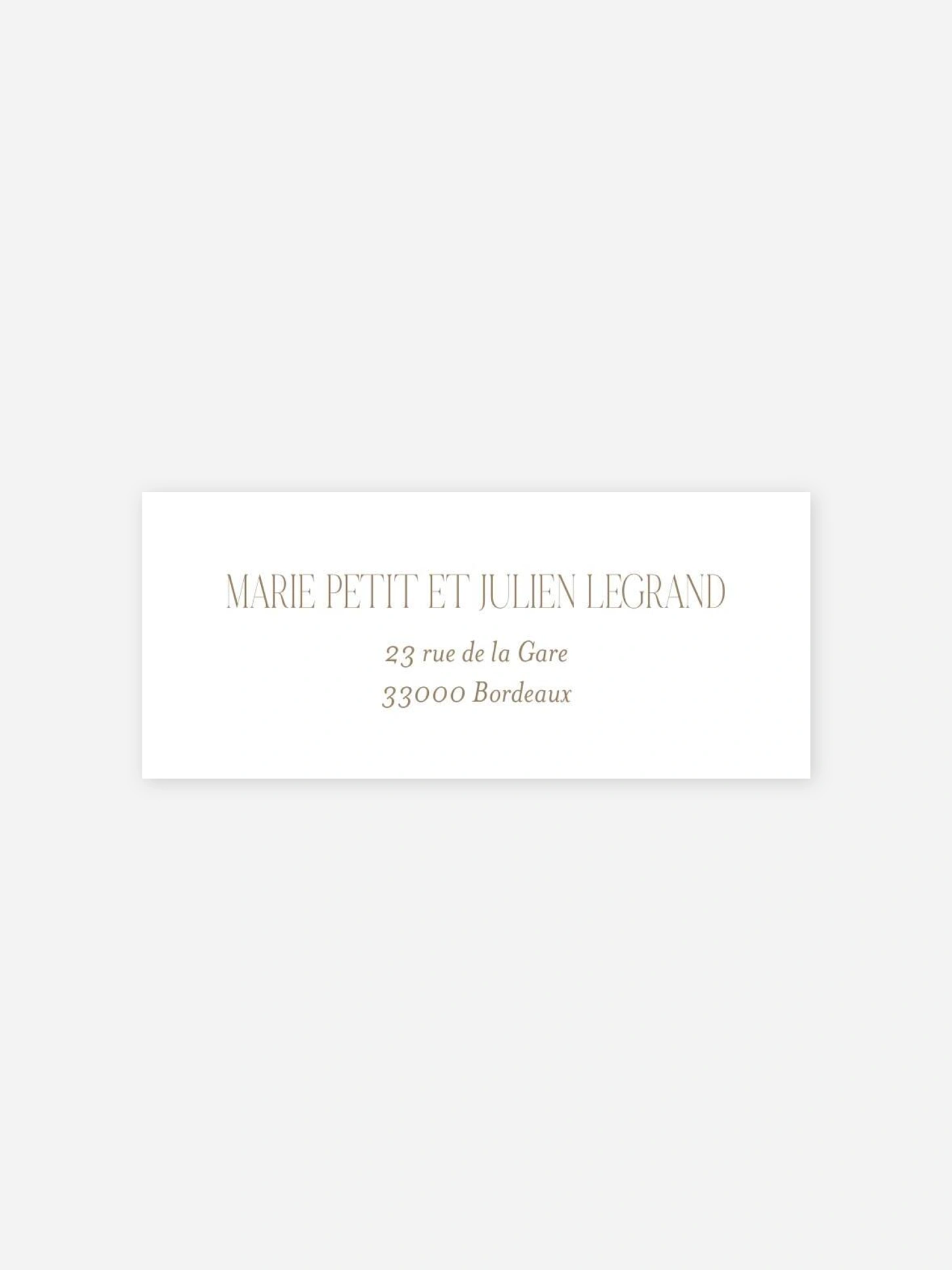 Étiquette expéditeur mariage Éternellement reconnaissante