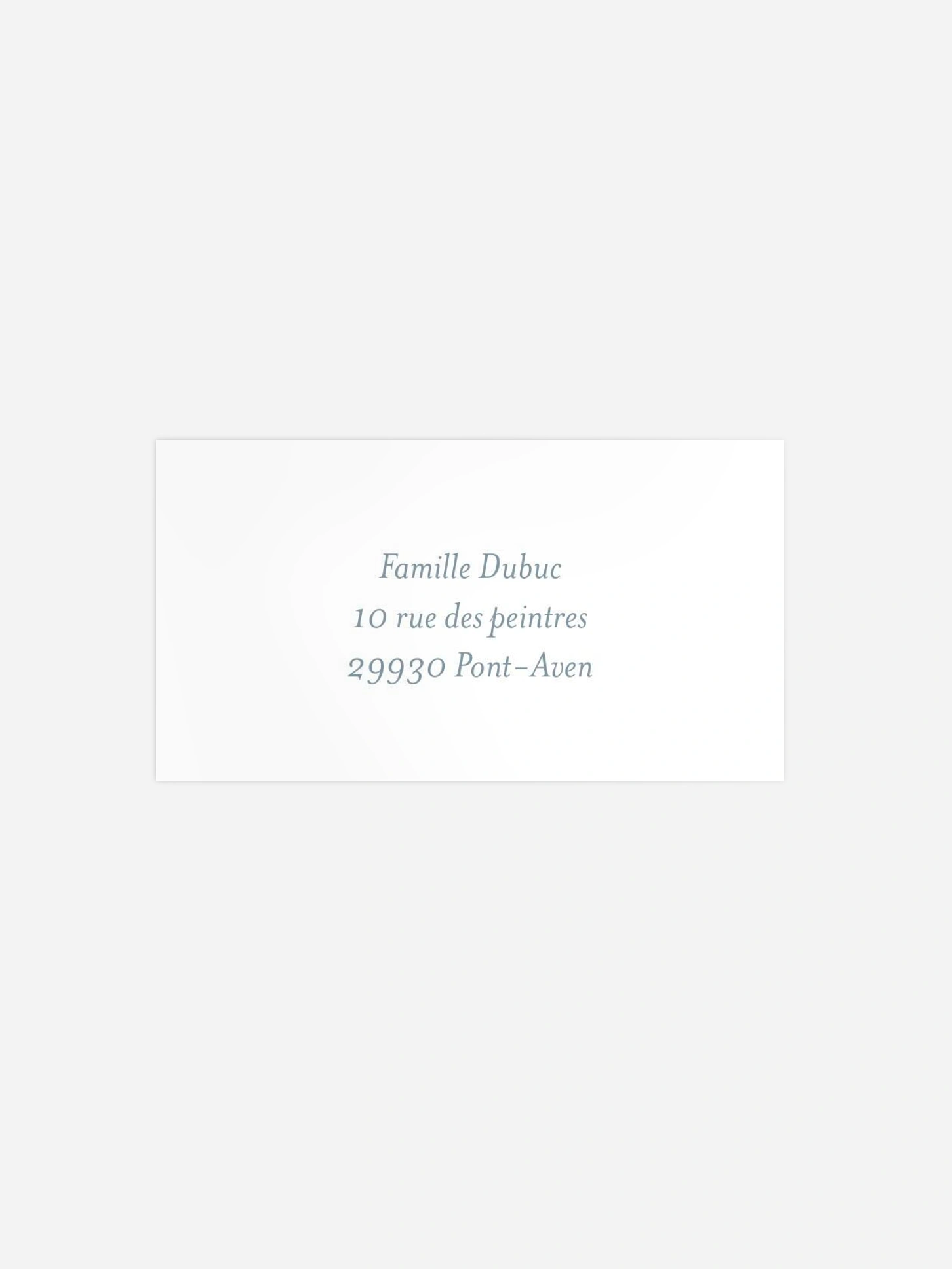 Étiquette destinataire mariage Éternellement reconnaissante