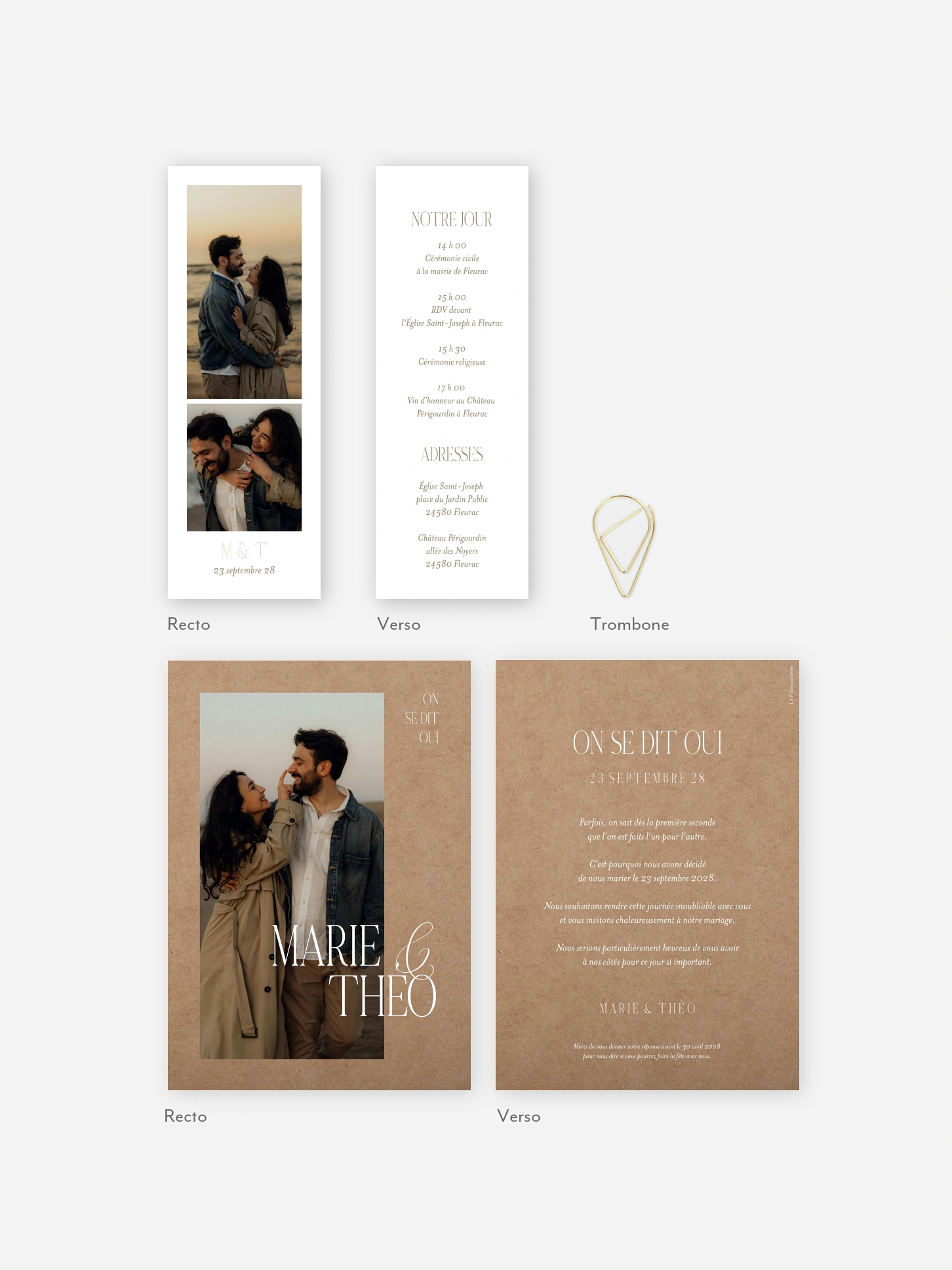 Faire-part de mariage Éternellement reconnaissante