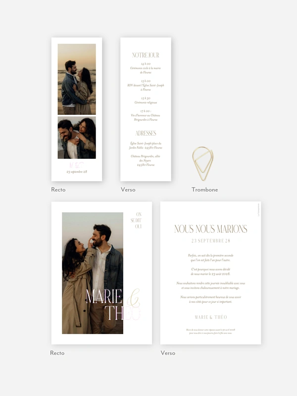 Faire-part de mariage Éternellement reconnaissante