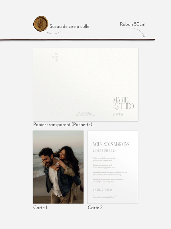 Faire-part de mariage Éternellement reconnaissante
