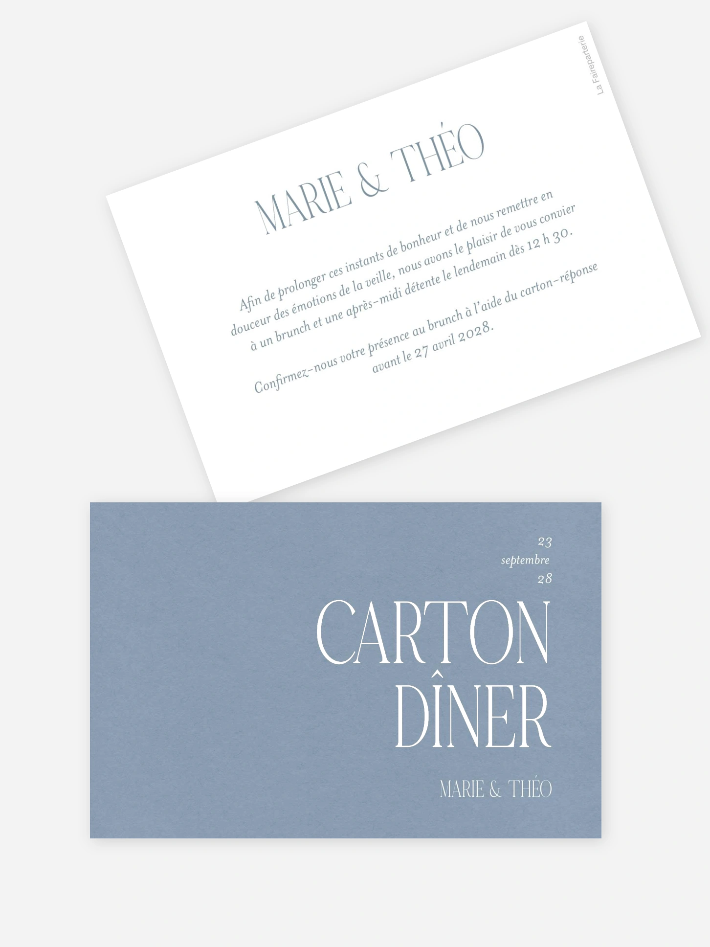 Carte brunch Éternellement reconnaissante