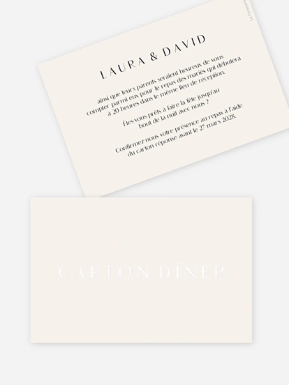 Carton d'invitation Tendre souvenir
