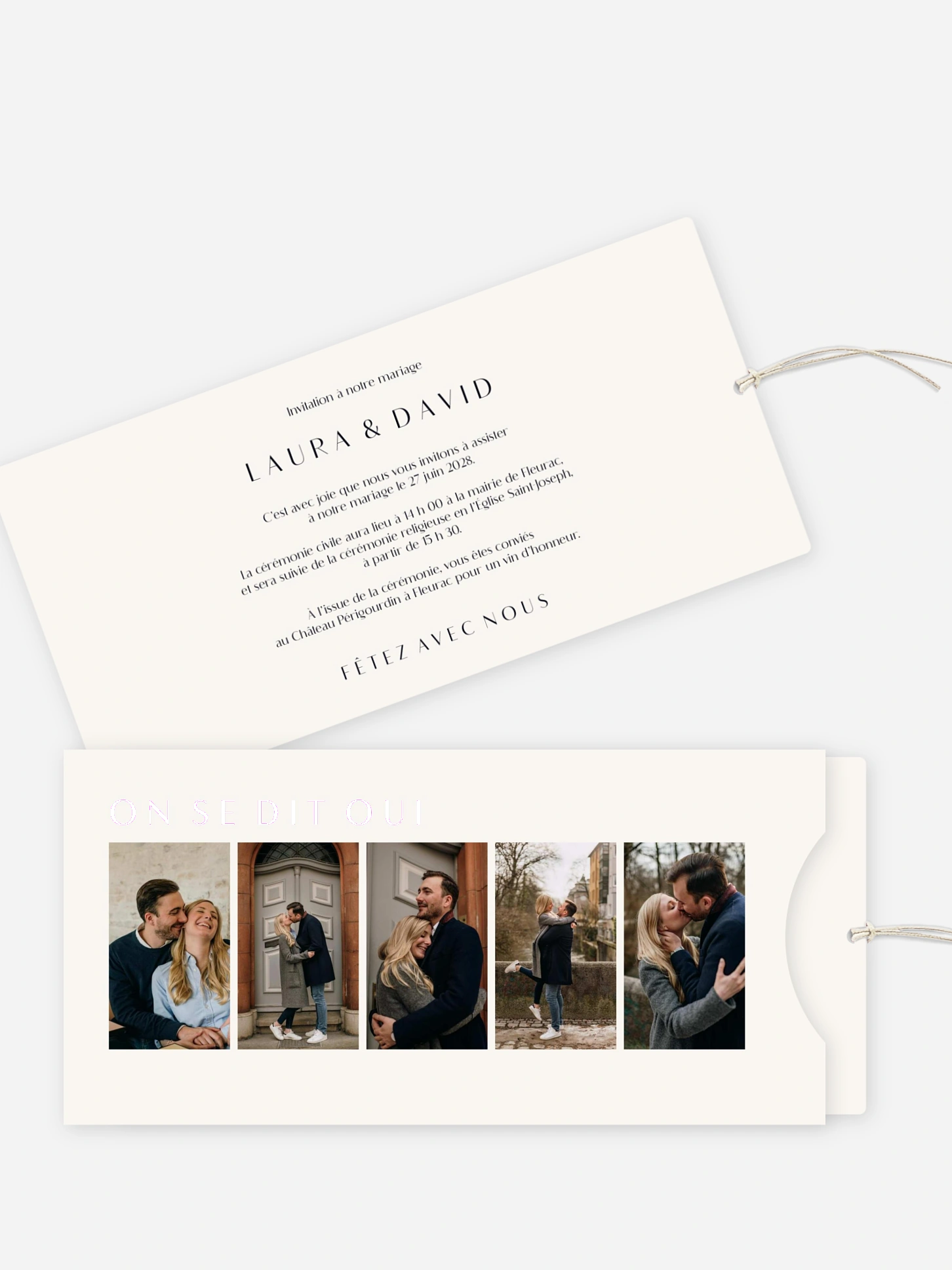 Faire-part de mariage Tendre souvenir
