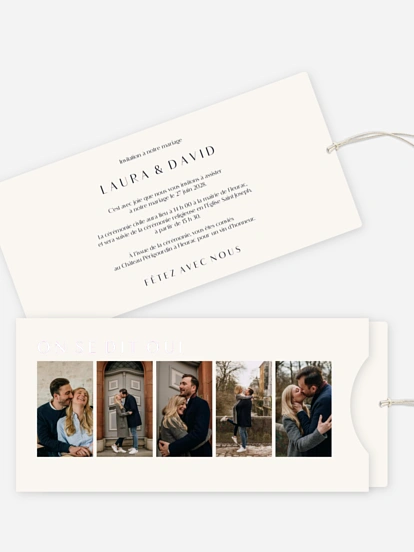 Faire-part de mariage Tendre souvenir