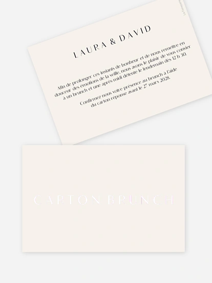 Carte brunch Tendre souvenir