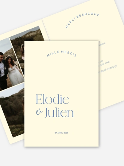 Carte de remerciements Le Grand Oui