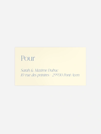 Étiquette destinataire mariage Le Grand Oui
