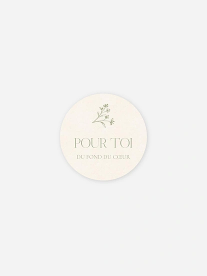 Étiquette cadeau mariage Jardin de noces