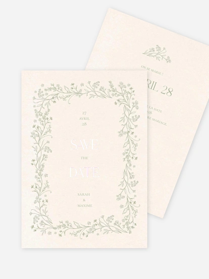 Save the date Jardin de noces