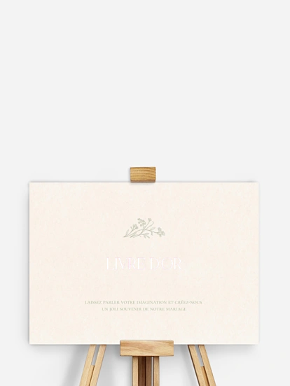 Affiche livre d'or mariage Jardin de noces