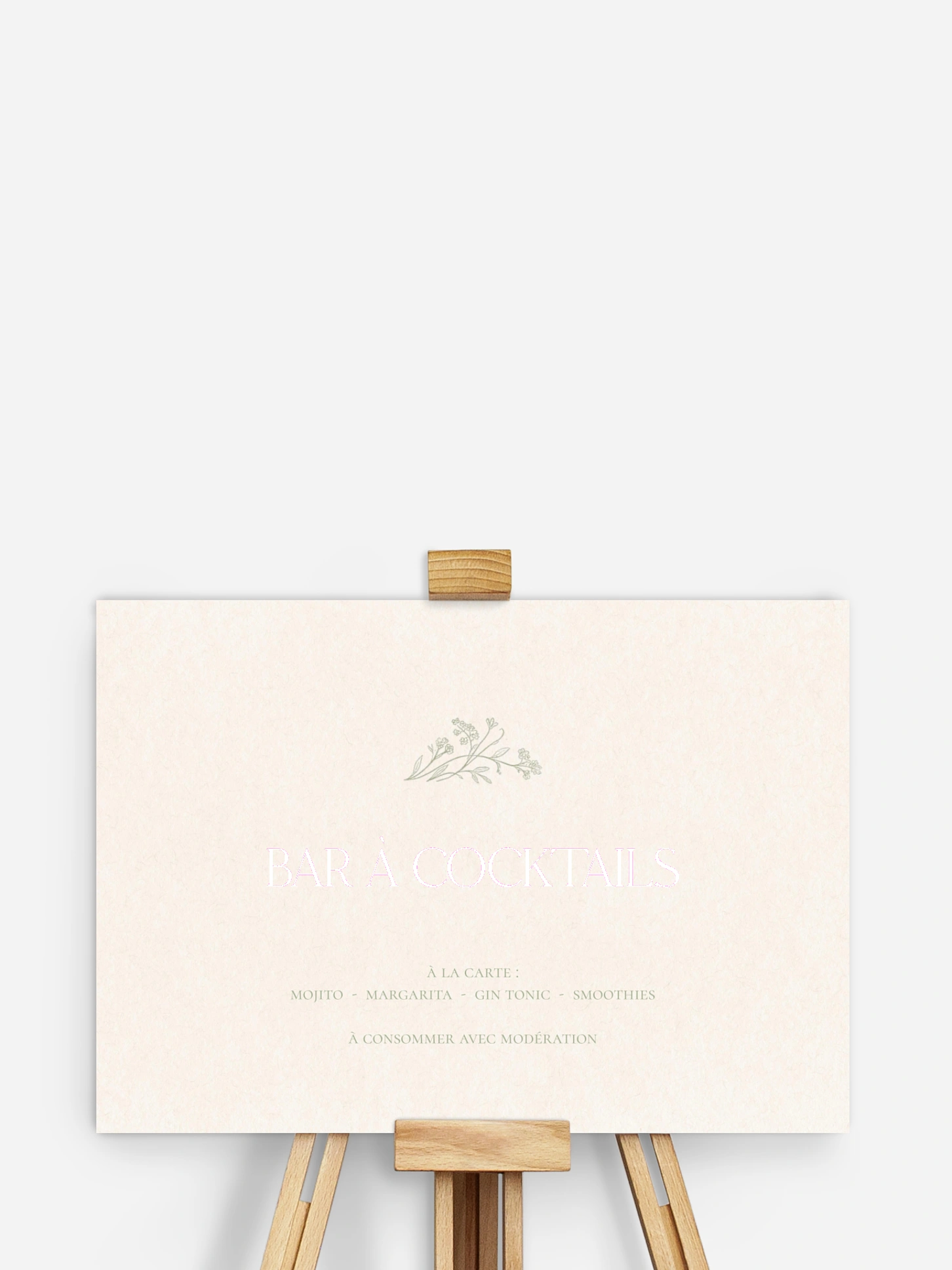 Affiche cocktail Jardin de noces