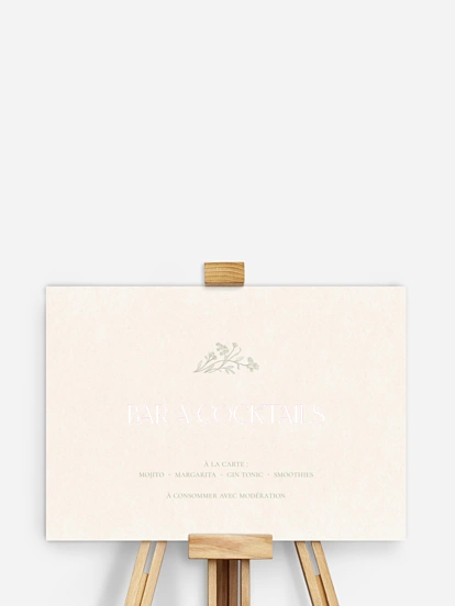 Affiche cocktail Jardin de noces