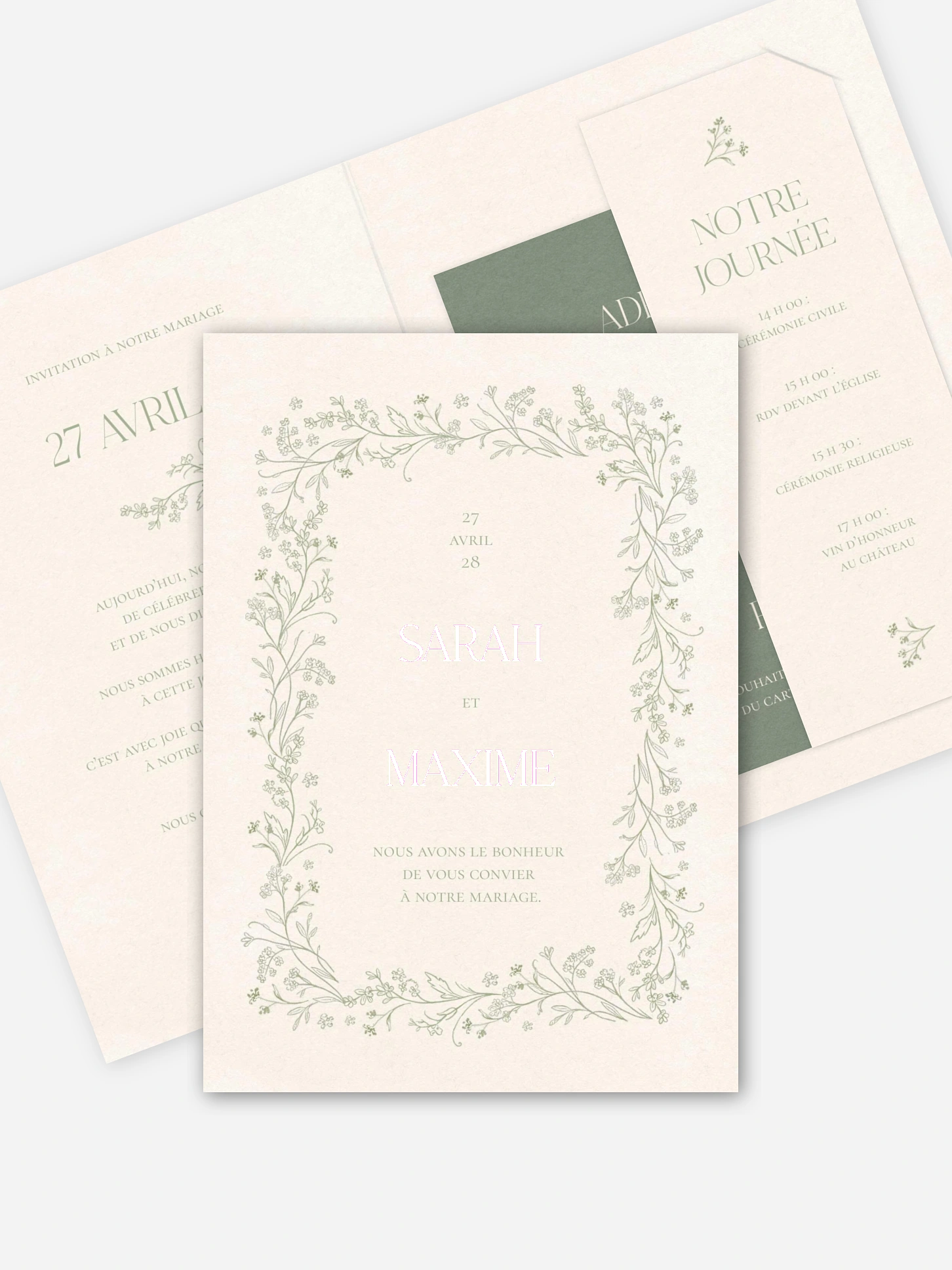 Faire-part de mariage Jardin de noces