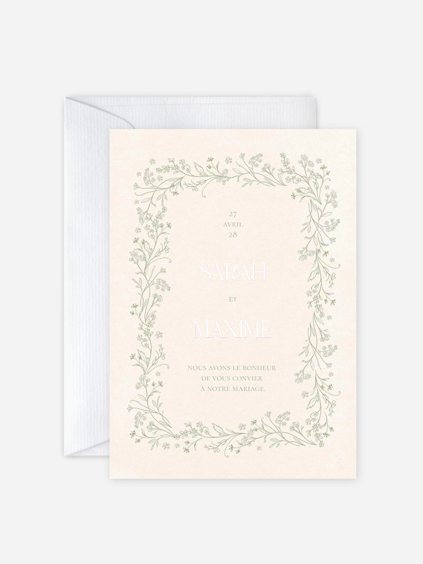 Faire-part de mariage Jardin de noces